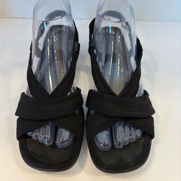 Mootsies Tootsies black open toe slingback sandals size 8.5 M - Picture 1 of 10